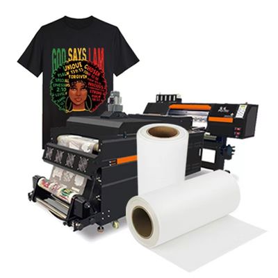Waterproof DTF film 30CM*100M Double-sided Matte White ink printing Film untuk warna alami dan lembut