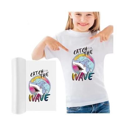A4 Premium DTF Transfer Film Roll 8.27 &quot; x 328ft Matte Clear PreTreat PET Heat Transfer Paper untuk Printer DTF A4