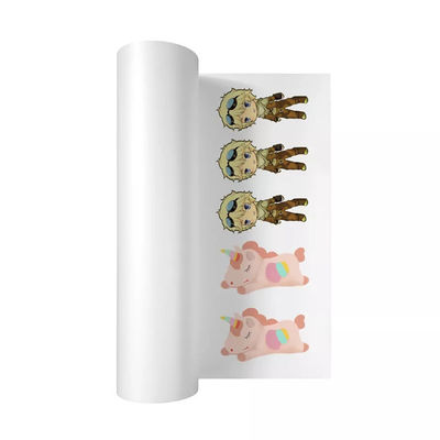 50000 Roll Per Week DTF Printing Materials 80gsm Anti Curling Film dalam warna putih/transparan