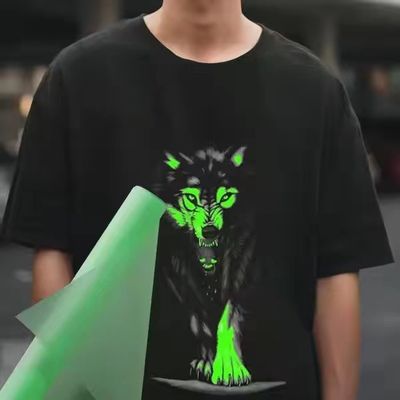 60cm DTF Glow in the Dark Transfer Paper Film A3 Heat Transfer Film untuk PET Film Transfer untuk aplikasi pakaian