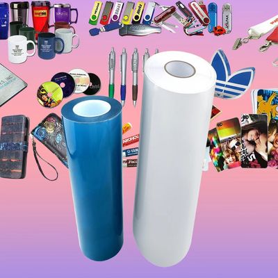 Film transparan 30cm AB UV DTF Roll Untuk Kasus Telepon Kertas botol kayu