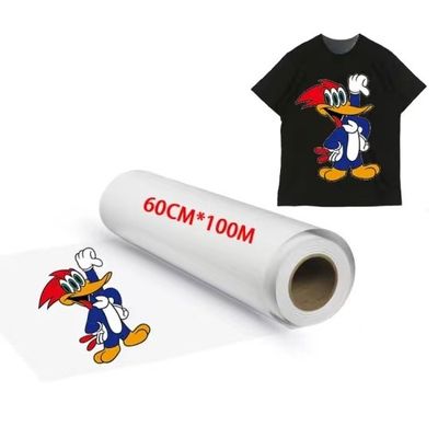 30cm*100m 75U Release Pet Film Roll Double-sided Cold Peel Hot Peel Heat transparent Film 30cm untuk T-shirt DTF