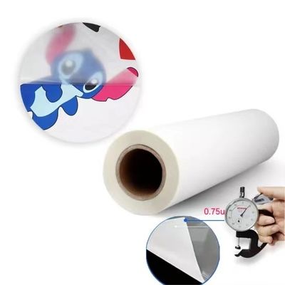 Hot Peel Transparan 60 cm Matt Double Side Inkjet Putih A3 Pet Dtf Heat Transfer Film Roll Untuk Pakaian
