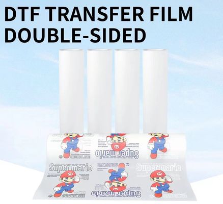75mic mat cetakan tinta putih DTF pet film hot peel 30cm 60cm langsung ke film untuk pencetakan pakaian