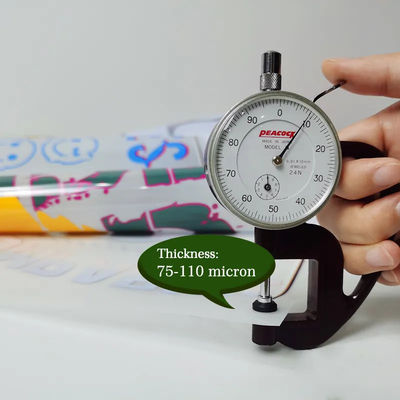30cm*100m 75U Ketebalan Pelepasan Pet Film Roll Double-sided Cold Peel Hot Peel Heat transparent Film 30cm untuk T-shirt DTF