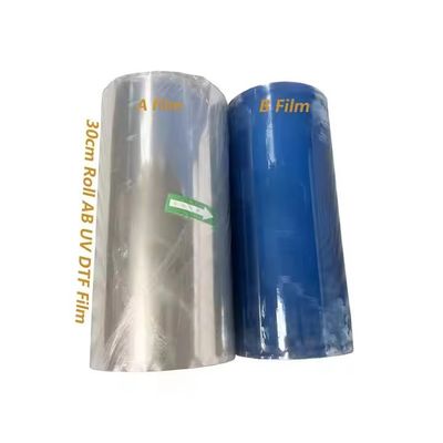 Polymer Cold Transfer Printing Film A dan B Film UV DTF PET Sticker Film Roll 30cm