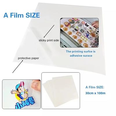 Polymer Cold Transfer Printing Film A dan B Film UV DTF PET Sticker Film Roll 30cm