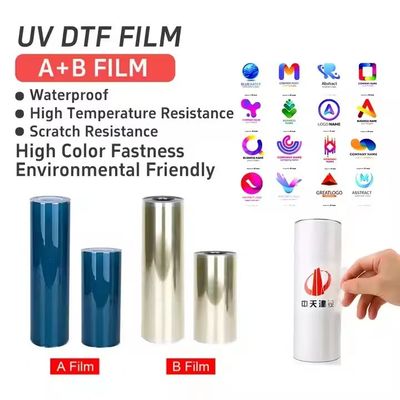 UV Dtf Transfer Ab Pet Film Roll Ab Film Transfer Dtf Pet A3 30cm UV Dtf Film untuk Printer UV