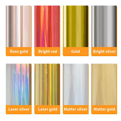 30cm UV DTF Hot Stamping Foil Film Holographic HTV film transfer panas emas perak untuk permukaan keras