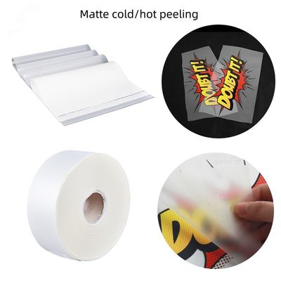 Matte Hot Peel 39*54cm 75 Mikron PET Release Film Untuk Screen And Offset Printing