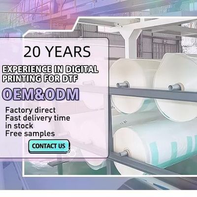 75 Mikron 60cm*100m Film DTF yang dapat diperpanjang untuk pencetakan digital