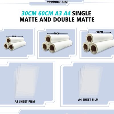 75 Mikron 60cm*100m Film DTF yang dapat diperpanjang untuk pencetakan digital
