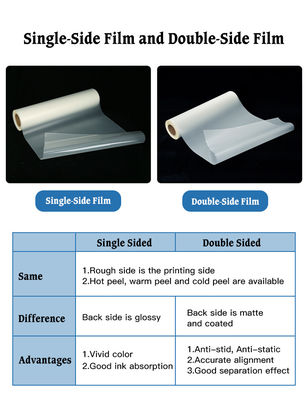 Double Side Hot Peel 30cm 33cm 43cm 60cm Roll DTF PET Film Untuk I3200 Dtf Printer