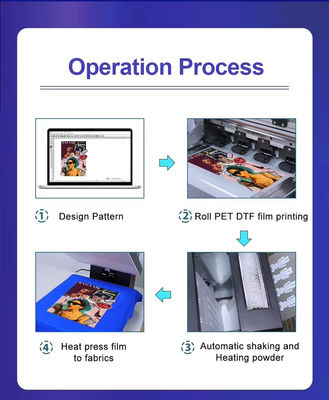 6Pass 4m/h DTF Printer dengan Powder Shaker dan Maintop 6.1 Software