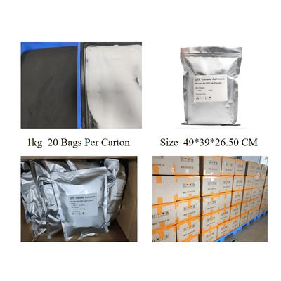 80-100 Mics TPU putih DTF Hot Melt Powder untuk Adhesi yang Kuat pada Polyester Katun Nylon