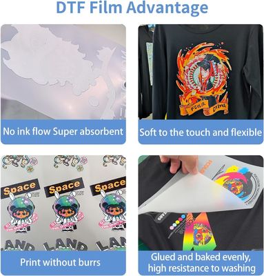 75 Mikron Digital Printing Dtf Film Direct To Film dengan dingin atau panas atau langsung merobek