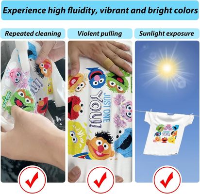 Mencetak tinta putih 1000ml Cyan Ink Langsung ke Film dengan Opacity dan Definisi