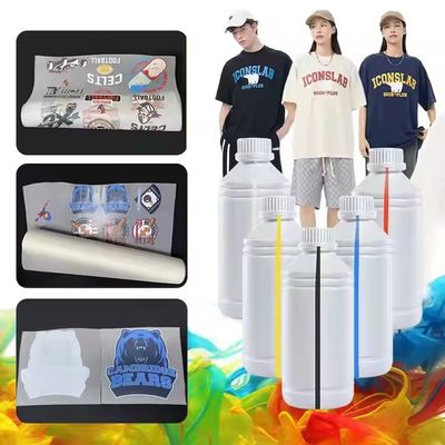 Eco Friendly CMYKW Colorful Filling Ink dari DTF untuk High Definition Direct to Film Printing