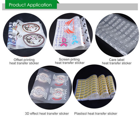 Air berbasis Tinta mencolok 75mic PET Dingin / Hot Peeling Offset Printing Film