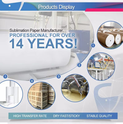 Percetakan Digital 47 Inch 100gsm Roll To Roll Sublimation Paper Untuk Printer Sublimasi Format Besar