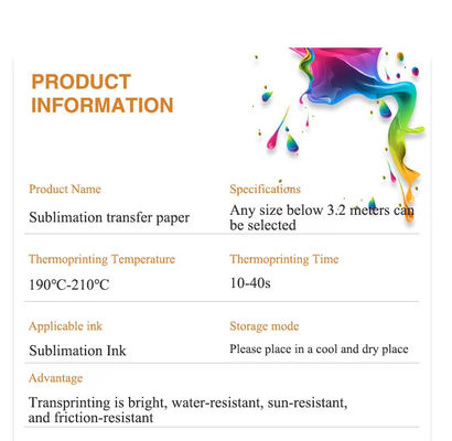 Kertas Sublimasi Ukuran A4 Untuk Pakaian Putih Kertas Transfer 100gsm Dalam Gulung Untuk Pencetakan Sublimasi