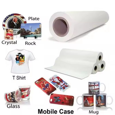 mudah 33g Polyester tahan lama Sublimasi Transfer Paper Roll Tekstil Transfer Panas Digital Printing
