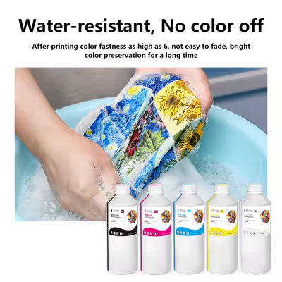 PET Transfer DTF Tinta Berbasis Air CMYK+W Warna Tinta DTF Tinta Printer untuk Tekstil