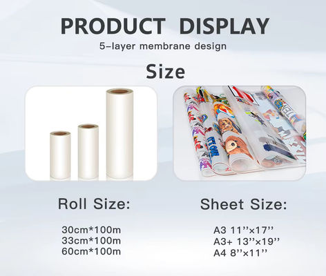 24 Inch Instant Tearing Direct To Film Dtf Film Dengan Ketebalan 75 Mikron