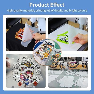 Hot peeling DTF PET Transfer Film 33CM x 100M Sempurna untuk Detail Custom Clothing Print dengan Tinta Putih