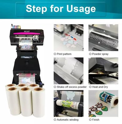 33cm x 100M DTF PET Roll 75 Mikron Film Transfer Panas Putih untuk Desain Khusus