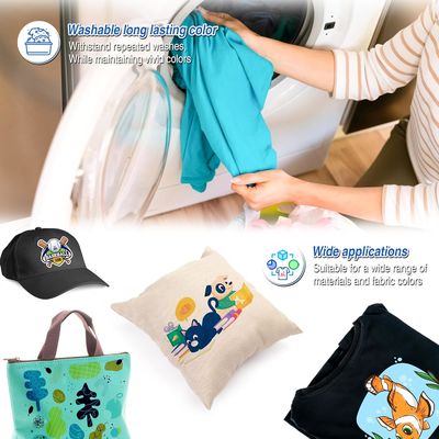 33cm x 100M DTF PET Roll 75 Mikron Film Transfer Panas Putih untuk Desain Khusus