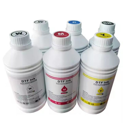 White Textile Pigment DTF Transfer Ink 1000ml untuk Epson I3200