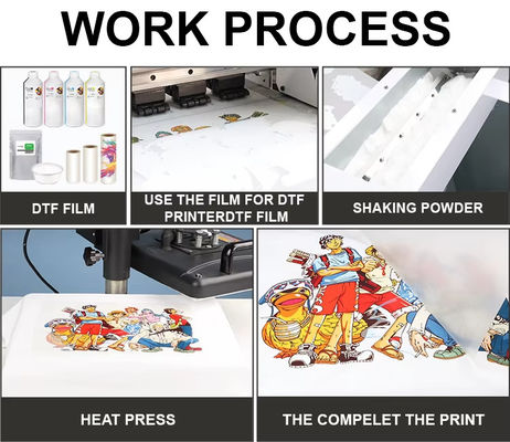 1000ML Dtf Printer No Blocking Nozzle Dtf Pigment Ink CMYK+W Ramah Lingkungan